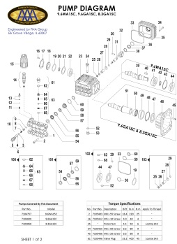 DH4240B-1 Pump breakdown and parts